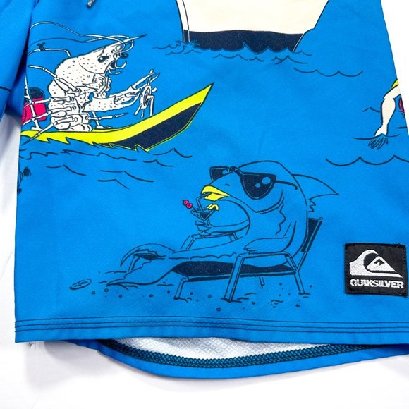 Quiksilver Lake Haveabrew Board Shorts 32 Boats Jetski Shrimp Sexy Girls Yacht - Picture 2 of 11